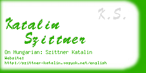 katalin szittner business card